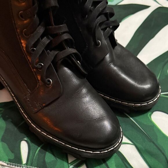 Rag & Bone Black Lace-Up Boots